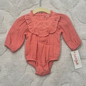 Cat & Jack Ruffled Coral Bodysuit